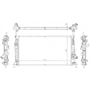 Радиатор охлаждения двигателя euro Ford Focus - 2 поколение