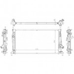 Радиатор охлаждения двигателя mкпп/aкпп 1.4/1.6/1.6tdci/1.8/1.8tdci/2.0tdci/2.0d Ford Focus C-MAX