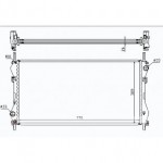 Радиатор охлаждения двигателя 2,3 16v+/-ac /2,4d/2,4tdci +ac Ford Transit Mark 6