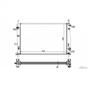 Радиатор охлаждения двигателя 1,8 td/2,5 +/-ac Ford Mondeo - 2 поколение