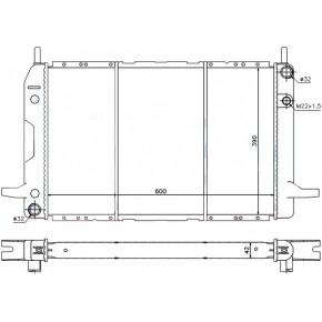 Радиатор охлаждения двигателя 2,8 Ford Scorpio
