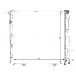 Радиатор охлаждения двигателя мкпп е200/220 Mercedes W124  E124