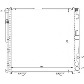 Радиатор охлаждения двигателя е200/220 Mercedes W124  E124