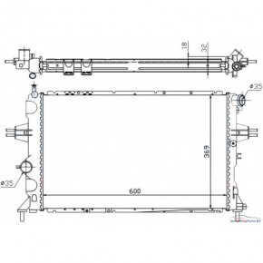 Радиатор охлаждения двигателя 2,0 16v/2,0td +/-ac Opel Astra G