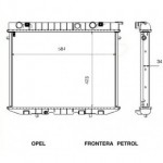 Радиатор охлаждения двигателя 2.0/2.2/2.4 Opel Frontera