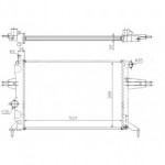 Радиатор охлаждения двигателя 1,4 16v/1,6/1,6 16v/1,8 16v aкпп Opel Astra G