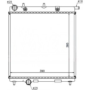 Радиатор охлаждения двигателя 1.0vti/1.2vti/1.4dhi/1.6/1.6hdi Peugeot 208