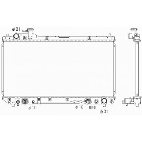 Радиатор охлаждения двигателя 2,0 мкпп Toyota RAV4 - 1 поколение