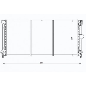Радиатор охлаждения двигателя 2,0 /1.9td/1.6d 630 x 322 Volkswagen Passat B3