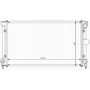 Радиатор охлаждения двигателя 1.8 s 520*320*34 Volkswagen Passat B3