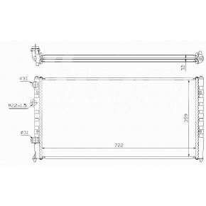 Радиатор охлаждения двигателя 1,6i/1,8i/2,0/2,0i 16v Volkswagen Passat B4