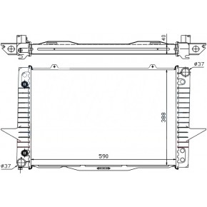 Радиатор охлаждения двигателя акпп 2.0/2.3/2.5/2.5tdi Volvo 850