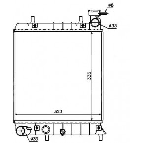 Радиатор охлаждения двигателя 1,3/1,5/1,6 +/-ac 3/5дв Hyundai Accent + ТАГАЗ