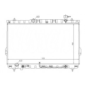Радиатор охлаждения двигателя 2,4 6v/2,7 v6 +/-ac акпп Hyundai Santa FE - 1 поколение / CLASIC TAGAZ