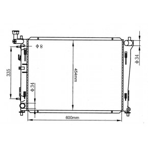 Радиатор охлаждения двигателя 1,4/1,6/2,0 +/-ac aкпп Hyundai I30 - 1 поколение