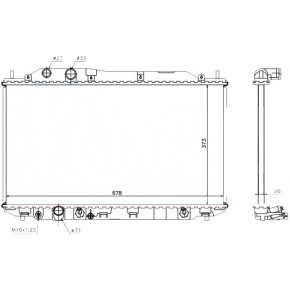 Радиатор охлаждения двигателя 1.3 гибрид акпп Honda Civic - 8 поколение седан