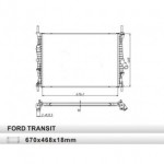 Радиатор охлаждения двигателя mкпп 2.2tdci/2.3/2.4tdci Ford Transit Mark 7
