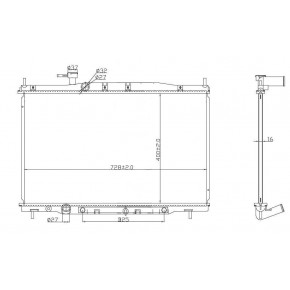 Радиатор охлаждения двигателя акпп Honda CR-V - 3 поколение