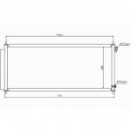 Радиатор кондиционера длинный 754x285x16 Honda Jazz / Fit