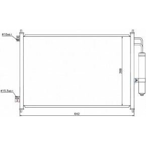 Радиатор кондиционера Nissan X-TRAIL - 2 поколение