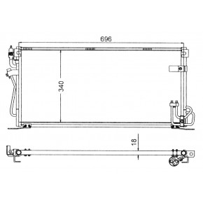 Радиатор кондиционера Mitsubishi Lancer 8 +USA