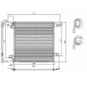 Радиатор кондиционера Mercedes W163