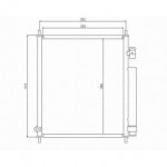 Радиатор кондиционера 371x404x25 Honda Jazz / Fit