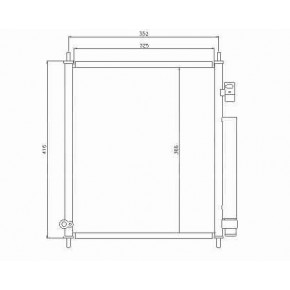 Радиатор кондиционера 371x404x25 Honda Jazz / Fit