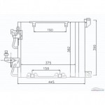 Радиатор кондиционера 375х382х18 Opel Astra H