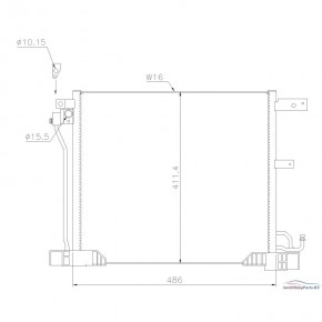 Радиатор кондиционера Nissan Juke