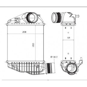 Интеркулер 2.0tdi/2.0tfsi Audi A6 C6