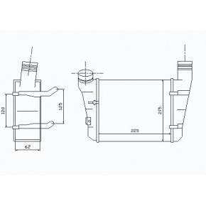Интеркулер 1,9 tdi/2,0td Audi A4 B6