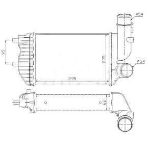 Интеркулер 1,9td/2,5td/2,5tdi/2,0hdi/2,8hd Fiat Ducato + Рос. Сборка