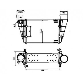Интеркулер 1,8 turbo/1,9 tdi Audi A4 B5