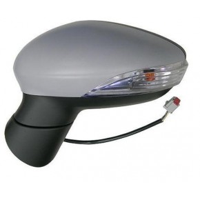 Зеркало левое электрическое с подогревом с поворотником с автоскладыванием грунтованное Ford Fiesta - 6 поколение