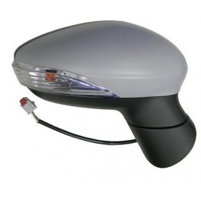 Зеркало правое электрическое с подогревом с поворотником с автоскладыванием грунтованное Ford Fiesta - 6 поколение