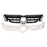 Решетка радиатора черная с молдингом под покраску Volkswagen Golf 5 PLUS