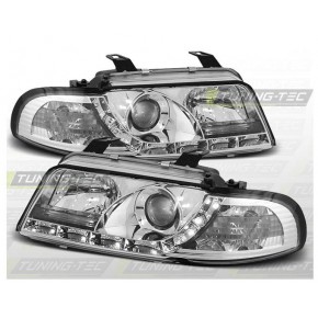 Тюнинг - комплект линзованных фар с дхо Audi A4 B5