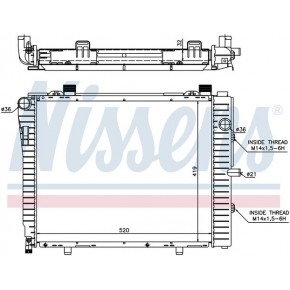 Радиатор охлаждения Mercedes W202