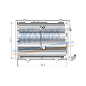 Конденсатор (радиатор) кондиционера Mercedes W202