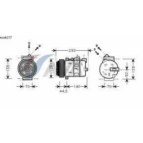 Компрессор кондиционера Mercedes W202