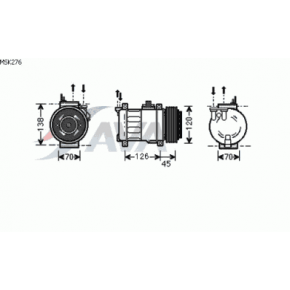 Компрессор кондиционера Mercedes W202