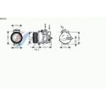 Компрессор кондиционера Mercedes W203