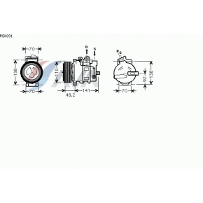 Компрессор кондиционера Mercedes W203