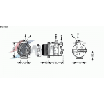 Компрессор кондиционера Mercedes W203