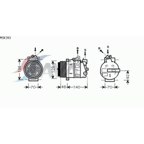 Компрессор кондиционера Mercedes W203