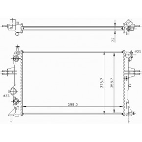Радиатор охлаждения Opel Astra G