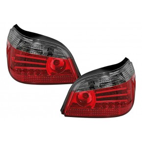 Тюнинг - комплект задних фонарей с led (светодиоды) серо-красные BMW E60