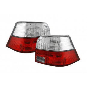 Фонарь задний л+п (комплект) бело-красный Volkswagen Golf 4