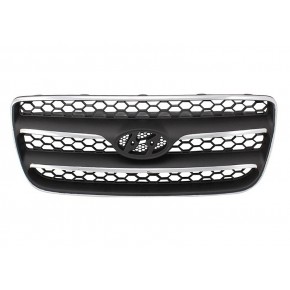 Решётка радиатора в сборе хром чёрная Hyundai Santa FE - 2 поколение